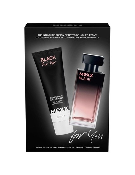 Mexx Black para Mujer Eau de Toilette Gift Pack 30ml + Gel de Ducha 50ml