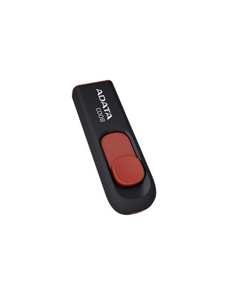 ADATA 32GB C008 - Memoria USB (32 GB, USB 2.0, Negro, Rojo, 1,95 cm, 5,96 cm, 5,9 mm (0.232)): Kiwiku.com: Informática