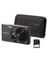 Sony dsc-w830 - cámara compacta de 20.1 mp negro - kit cámara + funda + sd 8 gb