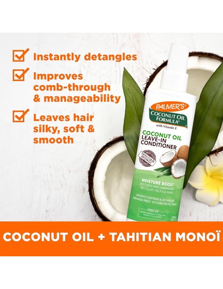 PALMER'S Coconut Oil Leave-In Acondicionador 250 Ml Para Cabello Seco y Dañado