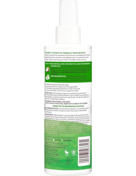 PALMER'S Coconut Oil Leave-In Acondicionador 250 Ml Para Cabello Seco y Dañado