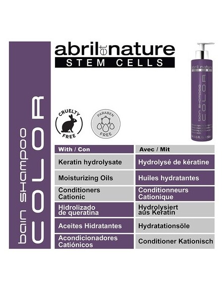Abril Et Nature Champú Bain Color 250ml para Cabello Teñido