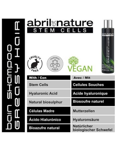 Abril Et Nature Champú Antigrasa Purificante para Cabellos Grasos Greasy Hair Bain 250ml
