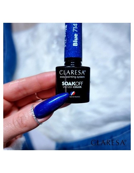 Esmalte Semipermanente Claresa Soak Off UV/LED Blue 714 5g - Kiwiku