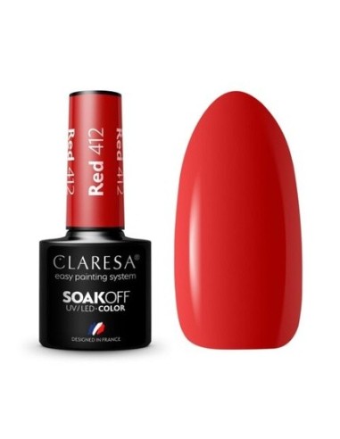 Esmalte Semipermanente Claresa 412 Rojo 5g - Kiwiku