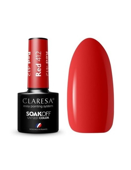 Esmalte Semipermanente Claresa 412 Rojo 5g - Kiwiku