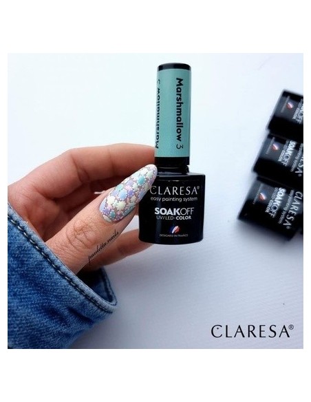 Esmalte Semipermanente Claresa Soak Off Marshmallow UV 01 - 5 ml | Kiwiku