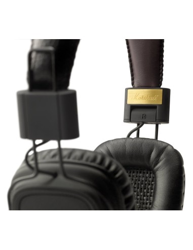 Marshall Major - Auriculares de diadema cerrados (con micrófono, control remoto integrado), negro: Kiwiku.com: Electrónica