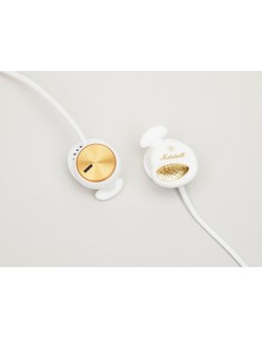 Marshall Minor - Auriculares in-ear (con micrófono, control remoto integrado, 3.5 mm), blanco y dorado: Kiwiku.com: Electrónica
