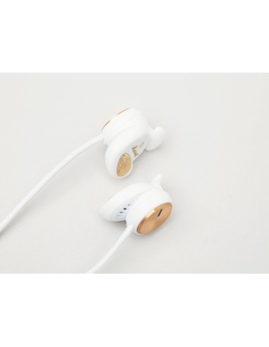 Marshall Minor - Auriculares in-ear (con micrófono, control remoto integrado, 3.5 mm), blanco y dorado: Kiwiku.com: Electrónica