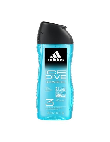 ADIDAS Ice Dive Estuche Eau De Toilette Para Hombre 100 Ml + Gel De Ducha 250 Ml + Botella Deportiva