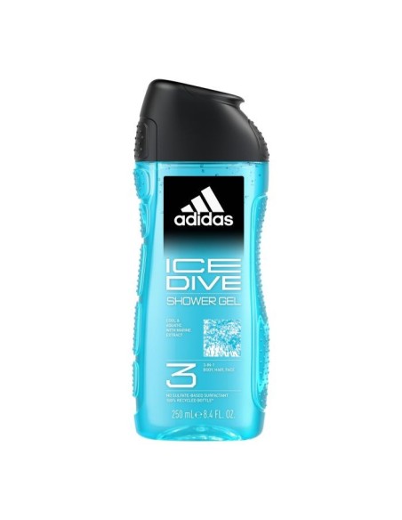 ADIDAS Ice Dive Estuche Eau De Toilette Para Hombre 100 Ml + Gel De Ducha 250 Ml + Botella Deportiva