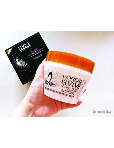 L'oreal Paris Elvive Aceite Extraordinario Mascarilla Aceite Coco 300 Ml para Cabello Seco