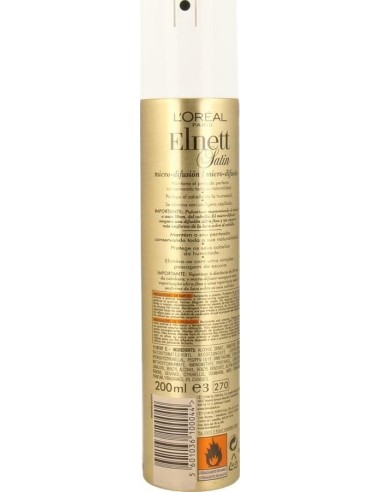 L'oreal Paris Elnett Laca Fijación Normal Spray 200 Ml - Fijación sin Rigidez y Naturalidad para Todo Tipo de Cabello