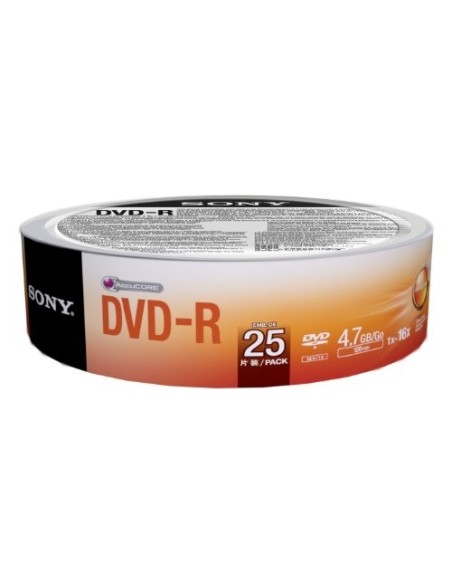 Sony 25DMR47SB - Bobina de 25 DVD-R grabables, 4.7 GB 1x-16x: Kiwiku.com: Informática