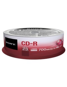 Sony 25CDQ80SP - Pack de 25 CD-R, 700 Mb: Kiwiku.com: Informática