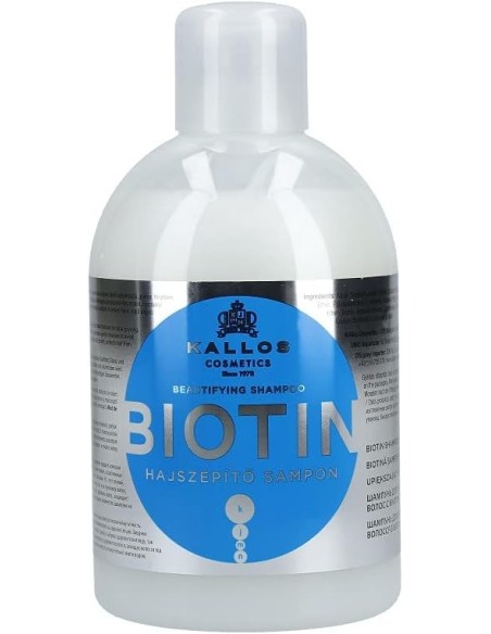 KALLOS Champú Embellecedor Con Biotina KJMN 1000ml Para Cabello Fino Y Débil - Kiwiku