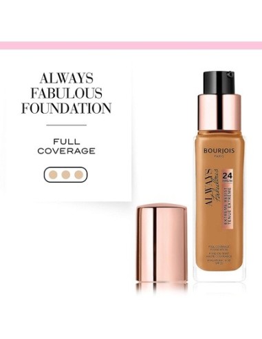 Base de Maquillaje Bourjois Always Fabulous 24H SPF20 30ml - 510 Caramel Gold en Kiwiku