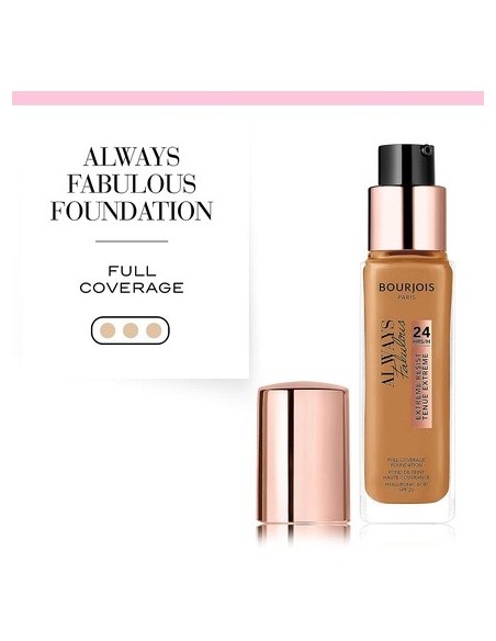 Base de Maquillaje Bourjois Always Fabulous 24H SPF20 30ml - 510 Caramel Gold en Kiwiku