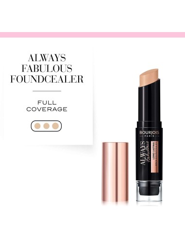 Bourjois Always Fabulous Foundcealer Stick Corrector y Base 2 en 1 Tono 400 Rose Beige