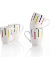 Benetton Set 4 Tazas 11 Cm 360 Ml New Bone - Rayas de Colores Casa Benetton