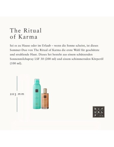 Rituals Ritual Of Karma Summer Duo Sun Care Set 300ml - Protección Solar SPF30 | Kiwiku