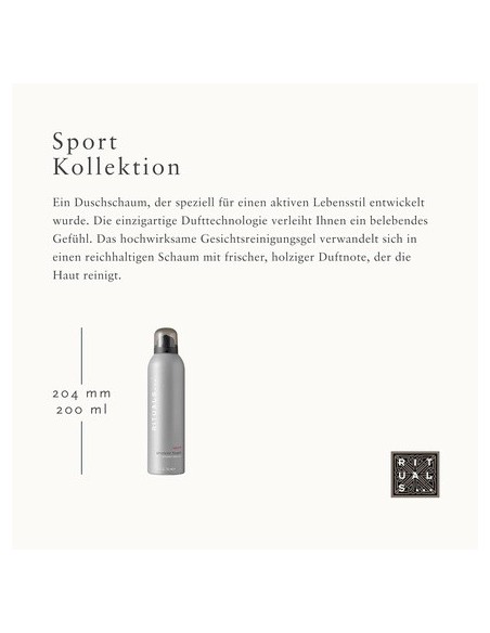 RITUALS Sport Shower Foam 200ml - Espuma de Ducha Revitalizante