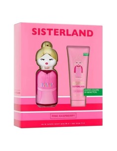 Benetton Sisterland Pink Raspberry Eau de Toilette 80 Ml + Loción Corporal 75 Ml para Mujer