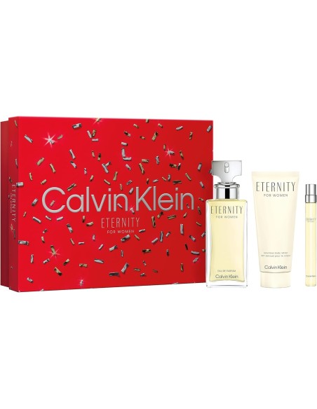 Set Regalo CALVIN KLEIN Eternity For Women Eau De Parfum 100ml + Mini 10ml + Loción Corporal 100ml - Kiwiku