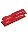 Hyperx fury - memoria ram de 16 gb 1600 mhz ddr3 non-ecc cl10 dimm kit 2x8 gb rojo