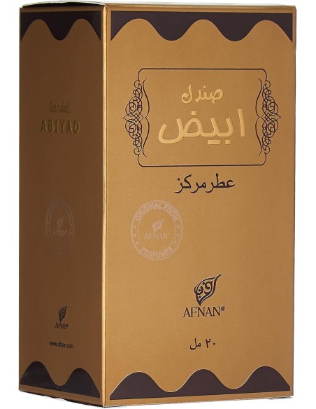 Aceite Perfumado AFNAN Abiyad Sandal Unisex 20 ml - Kiwiku