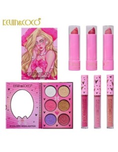 Paleta De Maquillaje KEVIN&amp;COCO 49 Colores, 3 Labiales Y 6 Iluminadores - Kiwiku  