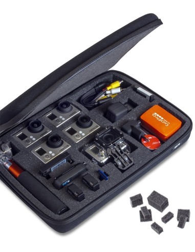 Kiwiku.com: SP MyCase - Maletín para GoPro Hero (tamaño grande, personalizable por dentro), negro - Electrónica