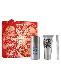 Set CAROLINA HERRERA 212 Men Eau De Toilette + After Shave Gel + Mini Vaporizador - 210 ml