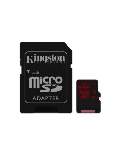 Kingston SDCA3/64GB - Tarjeta de memoria micro SDHC/SDXC de 64 GB (UHS-I U3, 90R/80 W, SDCA3, con adaptador SD): Kingston: Kiwi