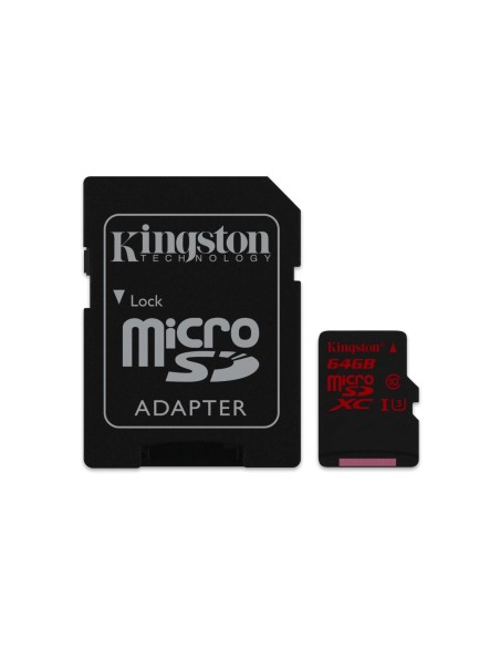 Kingston SDCA3/64GB - Tarjeta de memoria micro SDHC/SDXC de 64 GB (UHS-I U3, 90R/80 W, SDCA3, con adaptador SD): Kingston: Kiwi