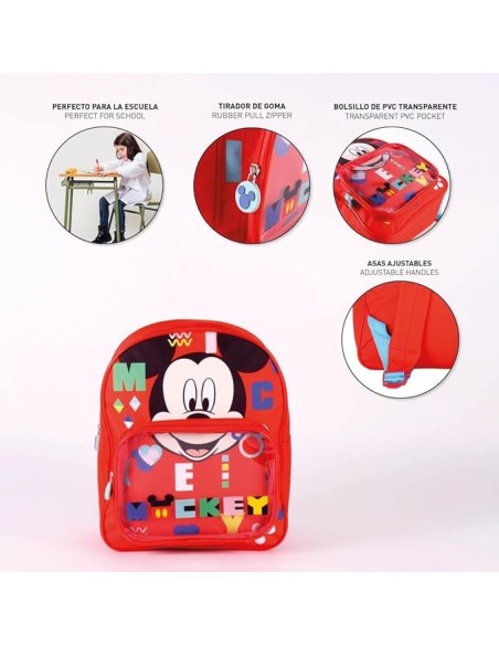 Cerda Mochila Infantil Mickey Mouse Licencia Oficial Disney Color Rojo