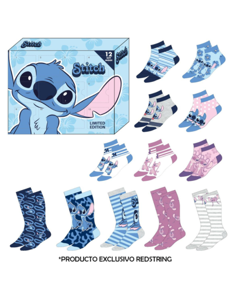 cerda_caja_regalo_12_pares_calcetines_stitch_talla_35/41_8445484460940_oferta