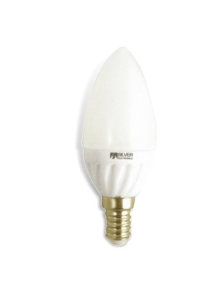 Silver 970214 - Lampara ceramica LED vela E14 4,5W L.Calida: Kiwiku.com: Iluminación