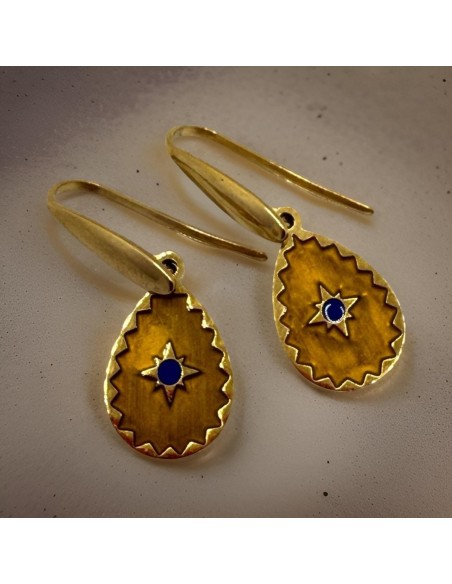 Pendientes KIMONI Indra De Acero Inoxidable Bañado En Oro De 18K Para Mujer - Kiwiku  