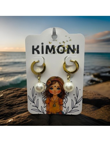 Pendientes KIMONI Orla Dorados De Acero Inoxidable Para Mujer - Elegancia Y Durabilidad