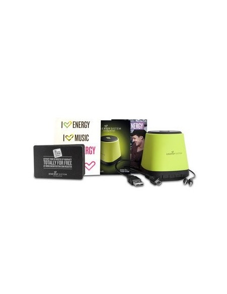 Energy Sistem Music Box BZ1 - Altavoz portátil Bluetooth (Line-in, micrófono integrado y batería recargable) verde: Energy Sist