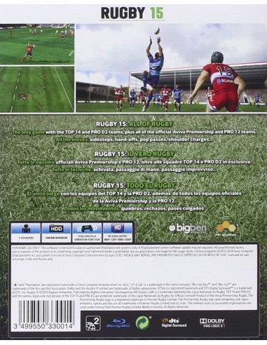Rugby 2015: playstation 4: Kiwiku.com: Videojuegos