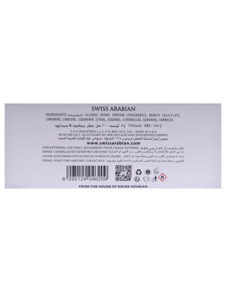 Swiss Arabian Bergamot And Cedarwood Eau de Parfum para Hombre 100 Ml