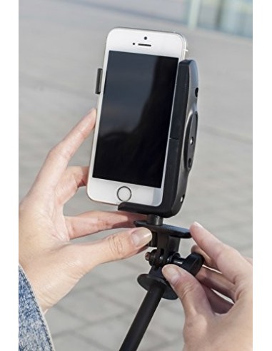 Kiwiku.com: Kit-Selfie PRO Smile (Selfie -stick, mini tripode, adaptador smartphone, disparador bluetooth, bolsa de transporte)