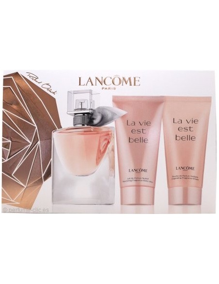 LANCOME La Vie Est Belle Christmas Gift Set - Perfume, Loción Corporal y Gel de Ducha