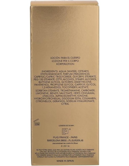 Paco Rabanne Lady Million Loción Corporal 200ml - Kiwiku