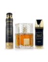 Lattafa Khamrah Set de Regalo Eau de Parfum 100ml + Desodorante 200ml + Ambientador 300ml Unisex