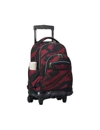 Totto - Mochila Escolar Con Ruedas Tiza Roja Renglones Ma03eco006-2310p-5c5 35 L