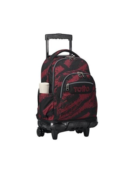Totto - Mochila Escolar Con Ruedas Tiza Roja Renglones Ma03eco006-2310p-5c5 35 L